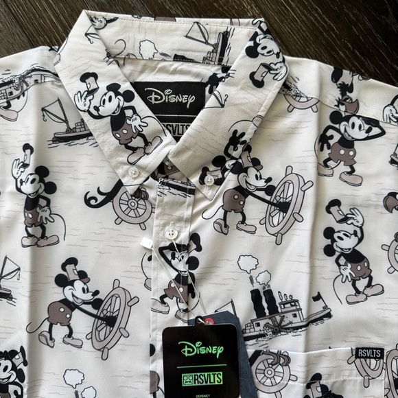 RSVLTS Steamboat Mickey Button-Up Shirt | Men’s Size Large | NWT - Picture 4 of 11